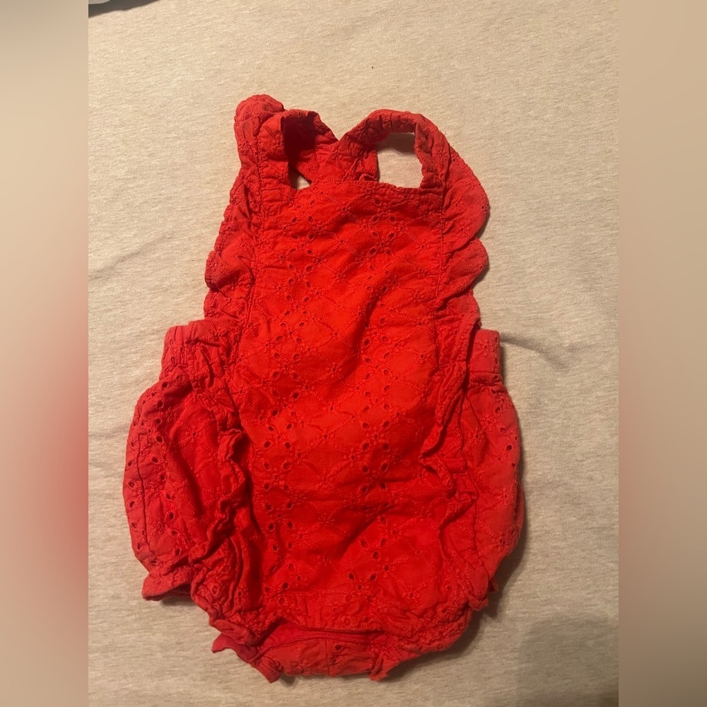 Janie and Jack Vibrant Red Infant One Piece